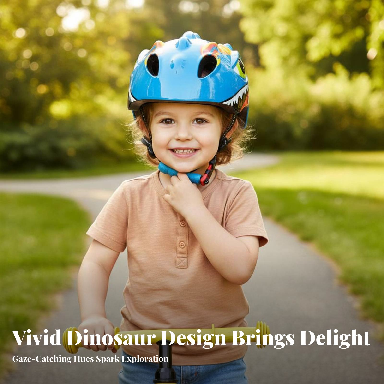 Cartoon Dinosaur Helmet Versat - Sports Equipment Kids ulasan dan harga